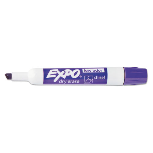 Low-Odor Dry-Erase Marker, Broad Chisel Tip, Assorted Colors, 8/Set