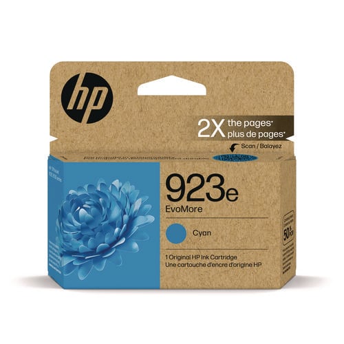 HP EvoMore 923E Original Inkjet Ink Cartridge - Cyan - 1 Each