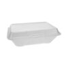 Foam Hinged Lid Container, Single Tab Lock #205 Utility, 9.19 x 6.5 x 2.75, White, 150/Carton