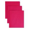 Two-Pocket Folder, Textured Paper, 100-Sheet Capacity, 11 x 8.5, Red, 25/Box