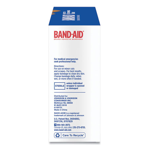 Flexible Fabric Adhesive Bandages, Assorted, 100/Box