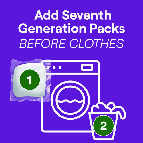 Natural Laundry Detergent Packs, Powder, Lavender Scent, 45 Packets/Pack, 8/Carton