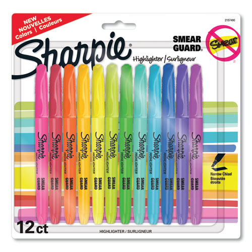 Sharpie Accent Highlighters w/Smear Guard