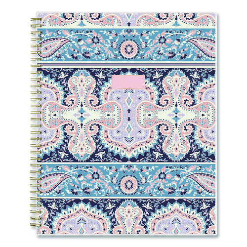Cocorrina Weekly/Monthly Planner, Pastel Paisley Artwork, 11 x 8.5, Blue/Pink/White Cover, 12-Month (Jan to Dec): 2025