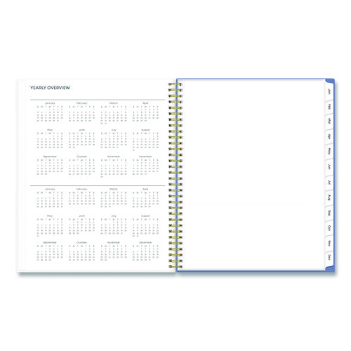Cocorrina Weekly/Monthly Planner, Pastel Paisley Artwork, 11 x 8.5, Blue/Pink/White Cover, 12-Month (Jan to Dec): 2025