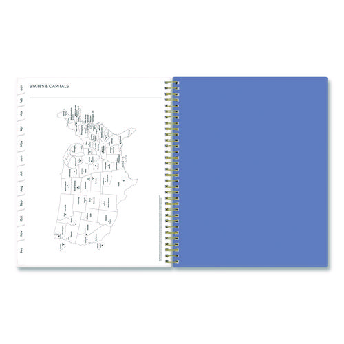 Cocorrina Weekly/Monthly Planner, Pastel Paisley Artwork, 11 x 8.5, Blue/Pink/White Cover, 12-Month (Jan to Dec): 2025