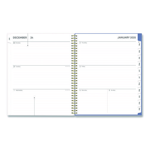 Cocorrina Weekly/Monthly Planner, Pastel Paisley Artwork, 11 x 8.5, Blue/Pink/White Cover, 12-Month (Jan to Dec): 2025