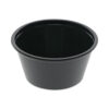 Plastic Portion Cup, 2 oz, Black, 200/Bag, 12 Bags/Carton