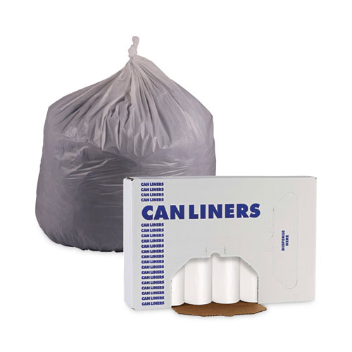 Low-Density Waste Can Liners, 60 gal, 0.5 mil, 38" x 58", White, Perforated Roll, 10 Bags/Roll, 10 Rolls/Carton - Image 6