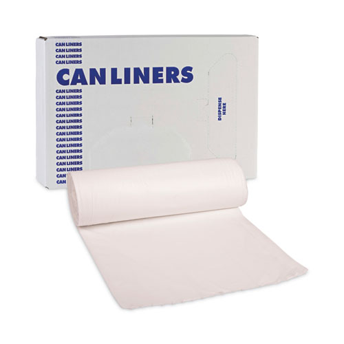 Low-Density Waste Can Liners, 60 gal, 0.5 mil, 38" x 58", White, Perforated Roll, 10 Bags/Roll, 10 Rolls/Carton - Image 7