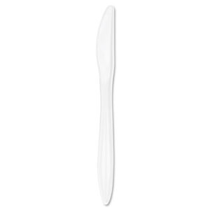 Style Setter Mediumweight Plastic Knives, White, 1,000/Carton