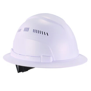 Skullerz 8968 Class C Lightweight Full Brim Hard Hat, Adjustable Venting, 6-Point Rachet Suspension, White