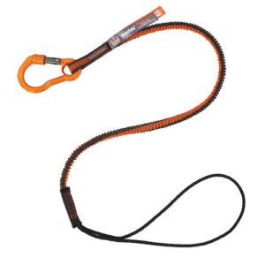 Squids 3104F(x) Tool Lanyard with Carabiner/Choke Loop, 10 lb Max Working Capacity, 38" to 48" Long, Gray/Orange