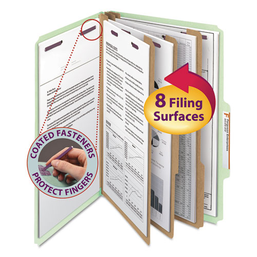 Smead SafeSHIELD 2/5 Tab Cut Legal Recycled Classification Folder
