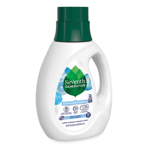 Natural Liquid Laundry Detergent, Fragrance Free, 45 oz Bottle, 6/Carton - Image 2