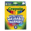 Ultra-Clean Washable Markers, Fine/Broad Wedge/Chisel Tips, Assorted Colors, 8/Box