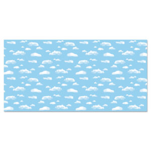 Fadeless Designs Bulletin Board Paper, Clouds, 50 ft x 48", Blue/White