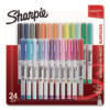 Ultra Fine Tip Permanent Marker, Ultra Fine Needle Tip, Assorted Colors, 24/Pack