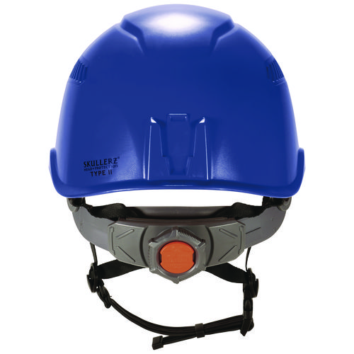 Skullerz 8977 Class C Safety Helmet with Adjustable Venting, 6-Point Ratchet Suspension, Blue
