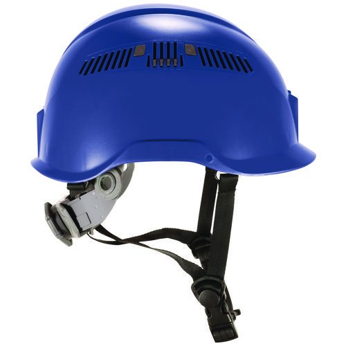 Skullerz 8977 Class C Safety Helmet with Adjustable Venting, 6-Point Ratchet Suspension, Blue