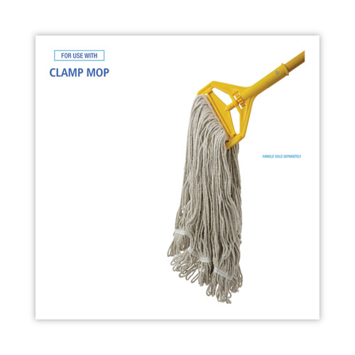 Pro Loop Web/Tailband Wet Mop Head, Cotton, 24oz, White, 12/Carton - Image 3