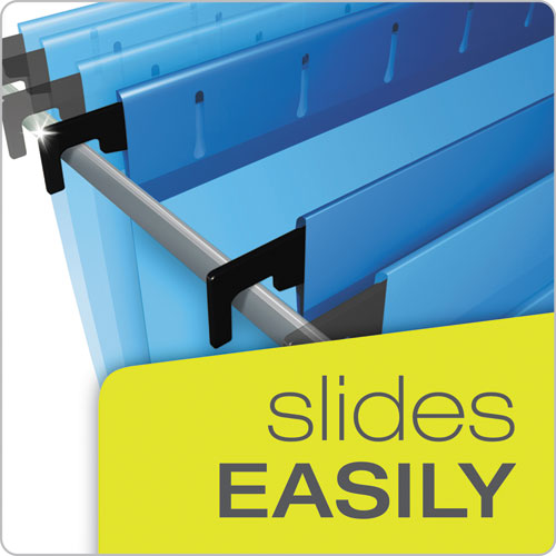SureHook Hanging Folders, Legal Size, 1/5-Cut Tabs, Blue, 20/Box