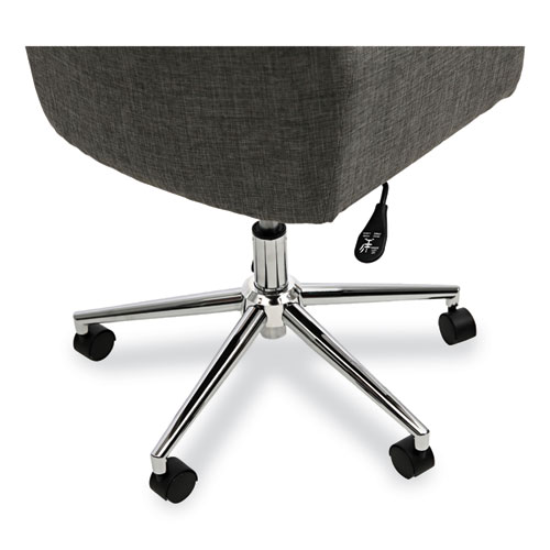 Mid-Century Task Chair, Supports Up to 275 lb, 18.9" to 22.24" Seat Height, Gray Seat, Gray Back - Image 6