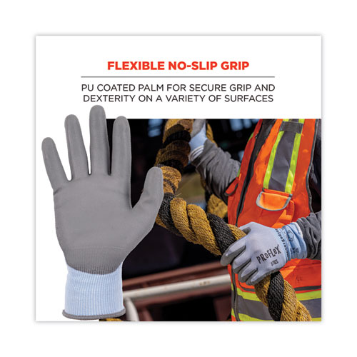 ProFlex 7025 ANSI A2 PU Coated CR Gloves, Blue, X-Large, Pair