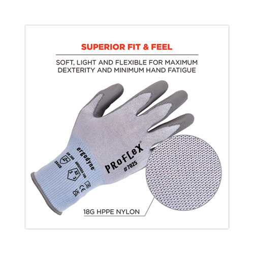 ProFlex 7025 ANSI A2 PU Coated CR Gloves, Blue, X-Large, Pair