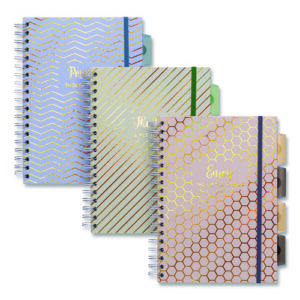 B5 Size Project Book, 5 -Subjects, Medium/College Rule, Assorted Color Covers, (100) 9.8 x 6.9 Sheets, 3/Pack