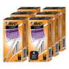 Cristal Xtra Smooth Ballpoint Pen, Stick, Medium 1 mm, Black Ink, Clear Barrel, 144/Pack