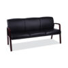 Alera Reception Lounge WL Series 3-Seat Sofa, 65.13" x 26.13" x 33", Black