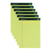 Docket Ruled Perforated Pads, Wide/Legal Rule, 50 Canary-Yellow 8.5 x 11.75 Sheets, 6/Pack