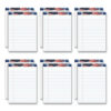 American Pride Writing Pad, Wide/Legal Rule, Red/White/Blue Headband, 50 White 8.5 x 11.75 Sheets, 12 Pads/Pack