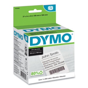 LabelWriter Shipping Labels, 2.31" x 4", White, 250 Labels/Roll