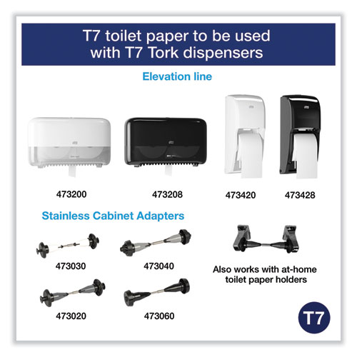 Coreless High Capacity Bath Tissue, 2-Ply, White, 750 Sheets/Roll, White, 12/Carton
