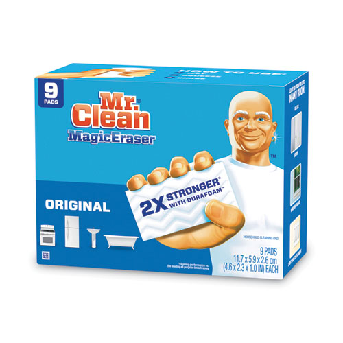 Magic Eraser, 4.6 x 2.4, 0.7" Thick, White, 9/Pack