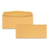 Kraft Envelope, #11, Commercial Flap, Gummed Closure, 4.5 x 10.38, Brown Kraft, 500/Box