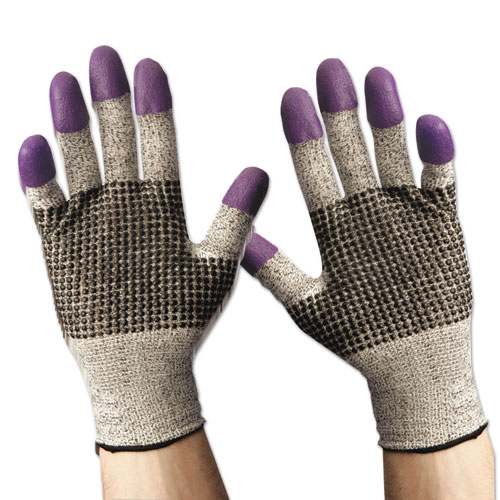 G60 Purple Nitrile Gloves, 250mm Length, X-Large/Size 10, Black/White, 12 Pairs/Carton