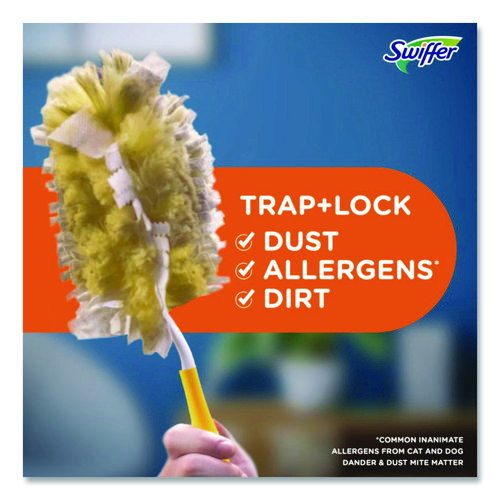 Heavy Duty Dusters Refill, Dust Lock Fiber, Yellow, 6/Box
