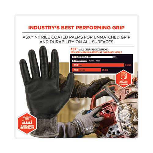 ProFlex 7072 ANSI A7 Nitrile-Coated CR Gloves, Gray, X-Large, Pair