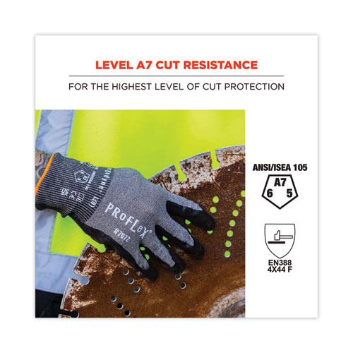 ProFlex 7072 ANSI A7 Nitrile-Coated CR Gloves, Gray, X-Large, Pair