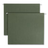 Box Bottom Hanging File Folders, 2" Capacity, Letter Size, Standard Green, 25/Box