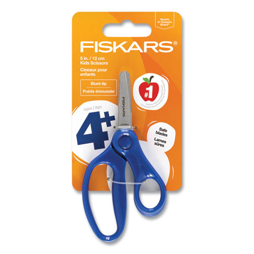 Kids Softgrip Scissors, Left/Right Handed, Pointed Tip, 5" Long, 1.75" Cut Length, Randomly Assorted Handle Color