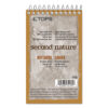 Second Nature Wirebound Notepads, Narrow Rule, Randomly Assorted Cover Colors, 50 White 3 x 5 Sheets