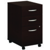 Series C Mobile Pedestal File, Left/Right, 3-Drawer: Box/Box/File, Legal/Letter/A4/A5, Cherry/Gray, 15.75 x 20.25 x 27.88