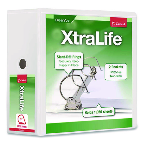 Cardinal Xtralife ClearVue Locking Slant-D Binders