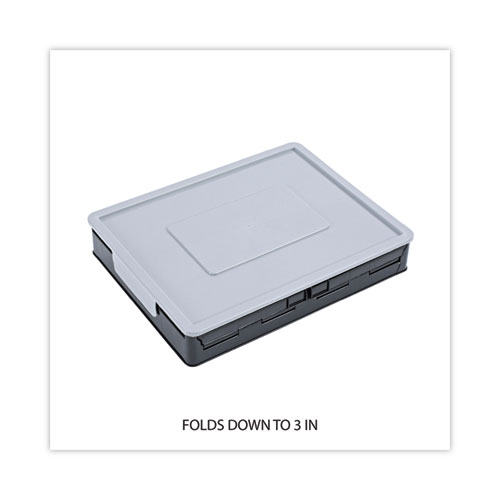 Collapsible Crate, Letter/Legal Files, 17.25" x 14.25" x 10.5", Black/Gray, 2/Pack - Image 6