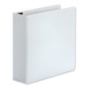 Deluxe Easy-to-Open D-Ring View Binder, 3 Rings, 3" Capacity, 11 x 8.5, White