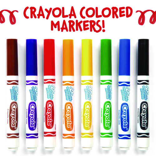 Broad Line Washable Markers, Broad Bullet Tip, Blue, 12/Box